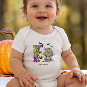Body Bébé drôle emmailloté Mummy Green ID683