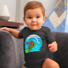 Body Bébé drôle garçon Bigfoot Sasquatch surfant sports