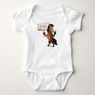 Body Bébé drôle Onsie de cheval