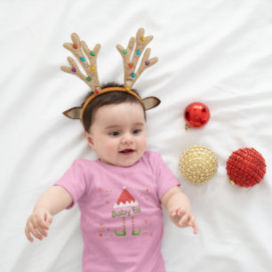 Body Bébé Elfe Mignon & Flocon de Neige Noël