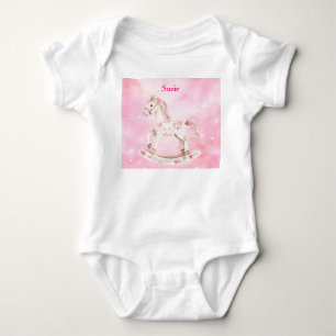 Body bébé en chinoiserie rose éditable