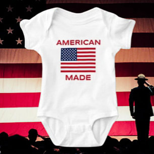 Body Bébé Fabriqué aux États-Unis – Fièrement Né a