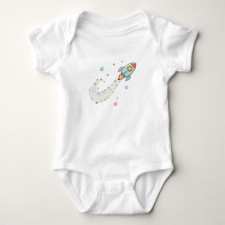 Body bébé fusée spatiale mignonne – Galaxie pastel