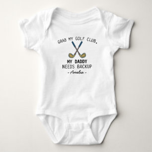 Body Bébé golfeur - Prends mon club de golf, Papa a bes