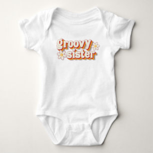 Body bébé Groovy Sister   Fleur de Daisy Rétro P