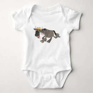 Body Bébé heureux mignon de gnou de bande dessinée