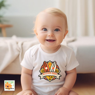 Body bébé investisseur avec nom surfs planches plage