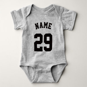 Body Bébé jaune et noir Design Jersey Sport