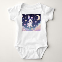 Body bébé Lapin de Lune – Lapin céleste pastel