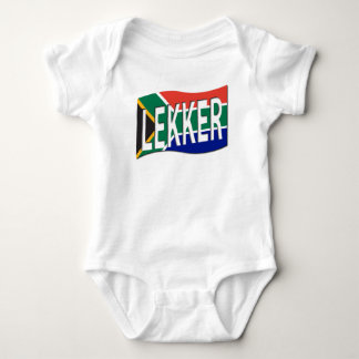 Body Bébé Lekker sud-africain 1 pièce en blanc
