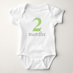 Body Bébé mensuel vert