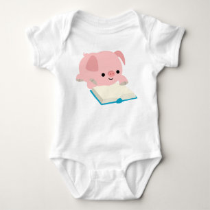 Body Bébé mignon Apprel de porcelet de lecture de ban