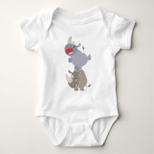 Body Bébé mignon de rhinocéros de bande dessinée de
