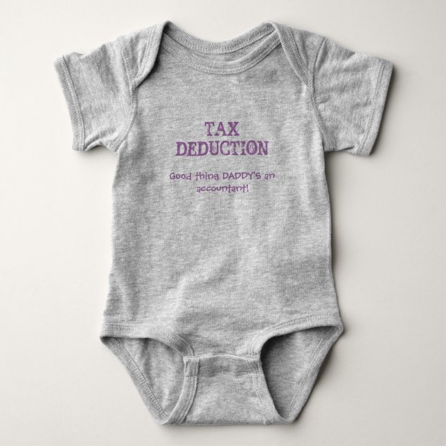 Body Bébé mignon "Déduction fiscale" Devis comptable de (Devant)