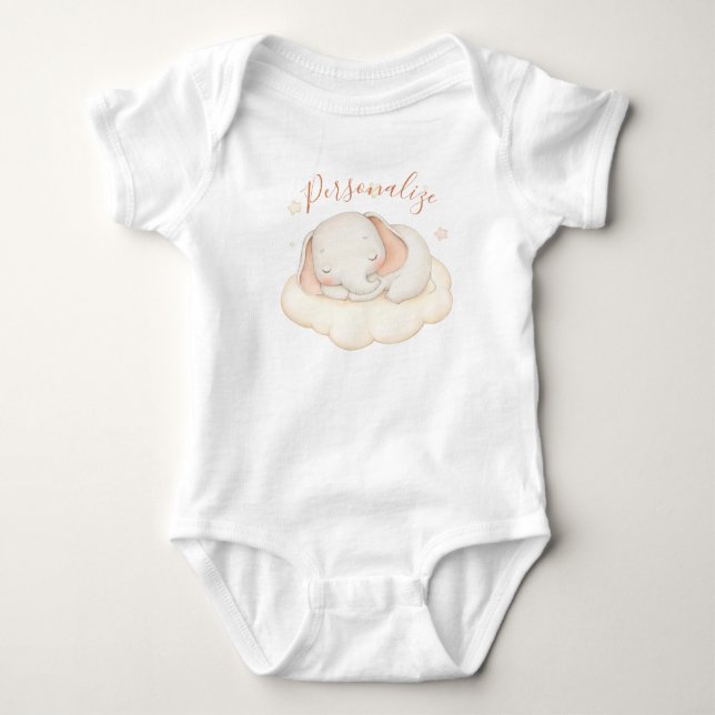 Body Bébé mignon éléphant dormant sur le nuage Personna (Devant)