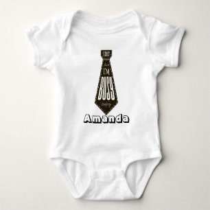 Body Bébé mignon en costume cravate drôle
