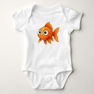 Body bébé mignon poisson rouge orange - Aquatique