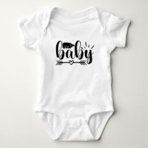 Bébé mignon Typographie Coeur Flèche Conception de