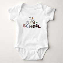 Bébé Monsieur New-School Font Jersey Bodysuit