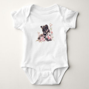 Body Bébé noir chaton chatte panthère noire chatte avec