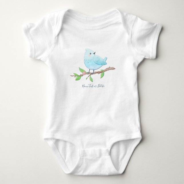 Body bébé Oiseau Bleu (Devant)