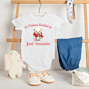 Body Bébé Ours Polaire Espagnol Premier Noël de Bébé