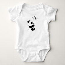 Body bébé Panda Mignon et Papillon
