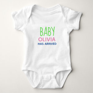 Body BÉBÉ PERSONNALISÉ A ARRIVÉ une pièce
