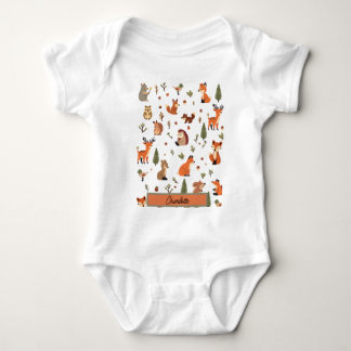 Body Bébé personnalisé Boho Woodland