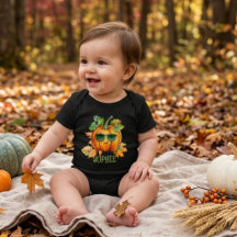 Body bébé personnalisé Citrouille d'Halloween