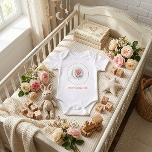 Body bébé personnalisé Rose Céleste & Lune -