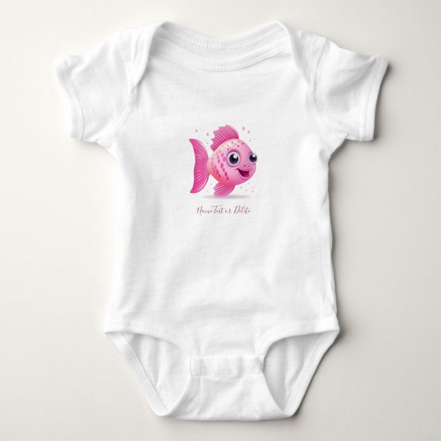 Body bébé Poisson Rose (Devant)