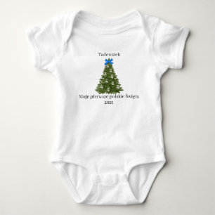 Body Bébé polonais 1er Noël sur place Bébé