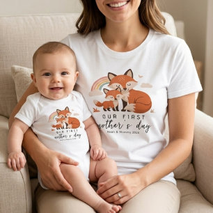 Body Bébé renard et maman premier jour de la fête des m