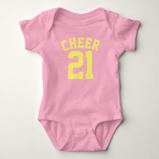 Body Bébé rose et jaune | Design Jersey Sport