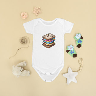 Body bébé sandwich de glace adorable