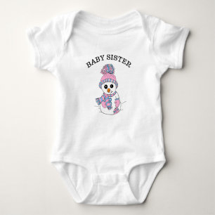 Body Bébé Soeur Snowman mignonne Noël Whimsical