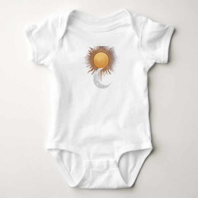 Body bébé Soleil et Lune mignon (Devant)