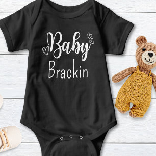 Body Bébé Texte blanc personnalisé Unisex personnalisé