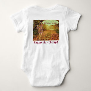 Body bébé un morceau. Joyeux anniversaire. hippie/quokk