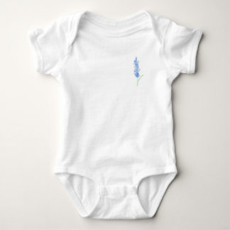 Body Bébé une pièce avec fleur bleu capot