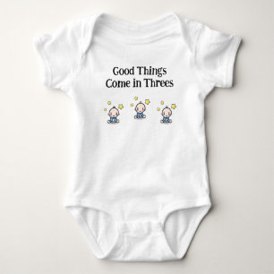 Body bébé une pièce pour triplets, triplet idée cadeau,