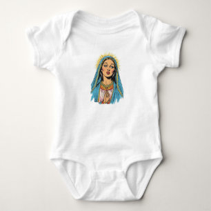 Body bébé Vierge Marie de style rétro
