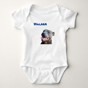 Body bébé Walker nom avec Staffy Bull Terrier