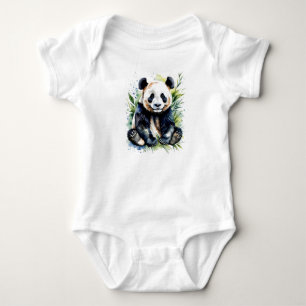 Body Belle aquarelle mignonne Ours Panda Croustillant