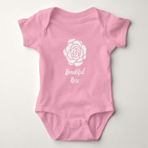 Body Belle combinaison Rose blanche pour bébé