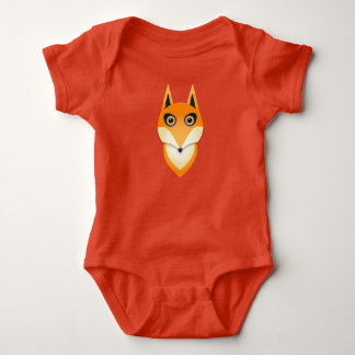 Body Belle orange vif renard bébé garçons romper