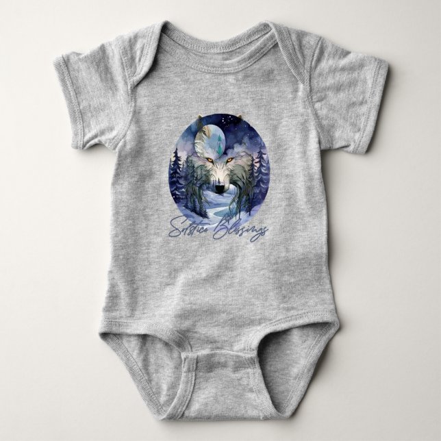 Body Bénédiction solstice Wolf d'hiver Moonlight Woods (Devant)