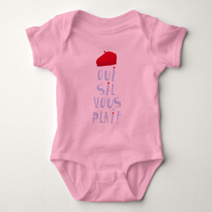 Body Beret Rouge Cute Français Oui Merci Oui Merci