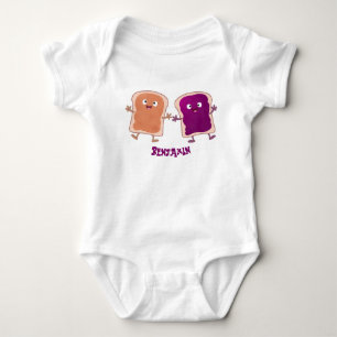Body Beurre d'arachide mignonne et caricature sandwich